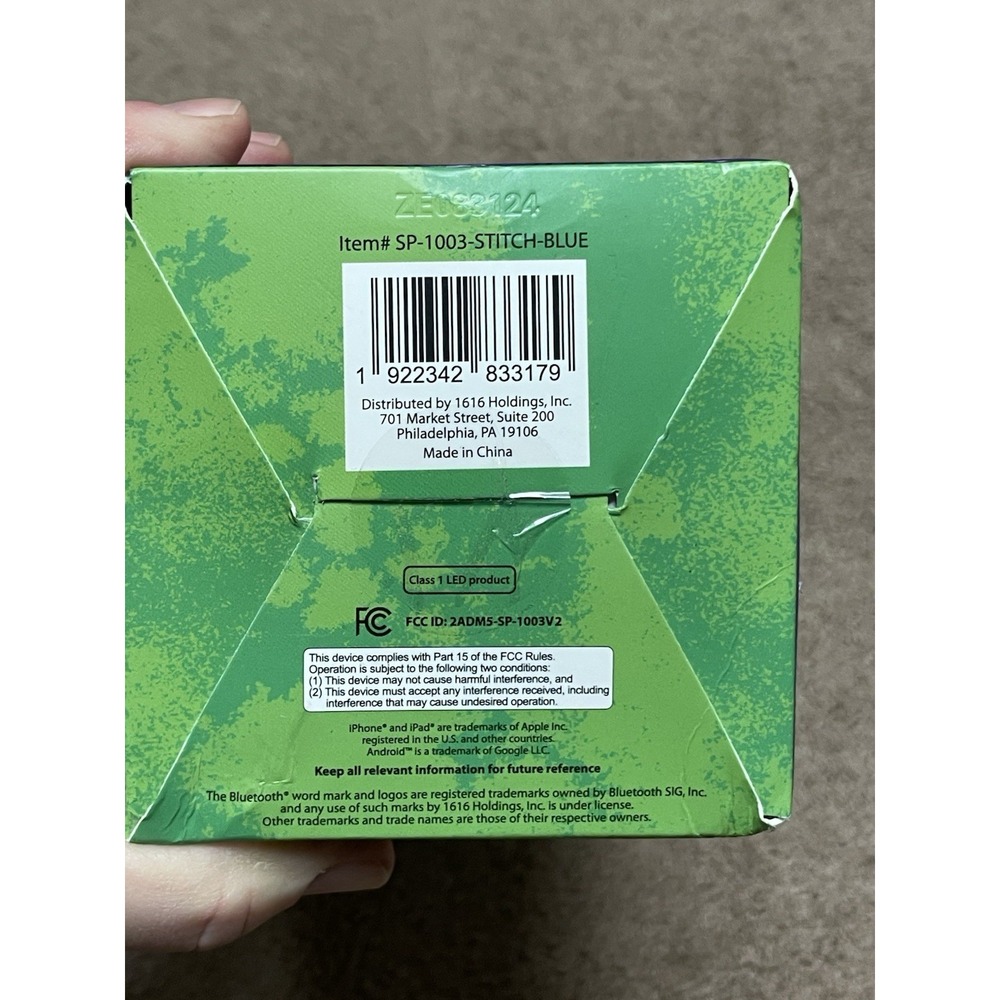 Disney Stitch Bluetooth LED Karaoke Wireless‎ Microphone New In box Color Change - Picture 6 of 8